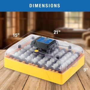 Brinsea Ovation 56 EX Egg Incubator With Automatic Humidity Control and Egg Turning for Hatching 56 Chicken, Duck, Other Bird Eggs, Precision Digital Controls, Temperature Alarms